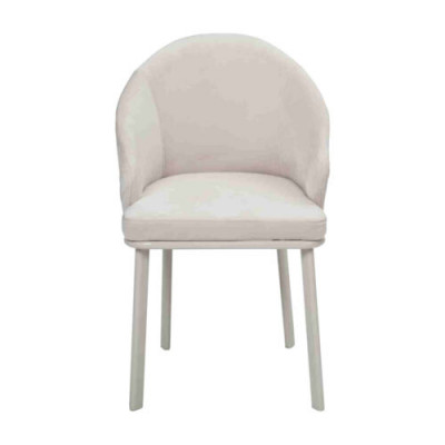 Weißer Esszimmerstuhl Designer Polsterstuhl Textil Moderne Küchenstühle