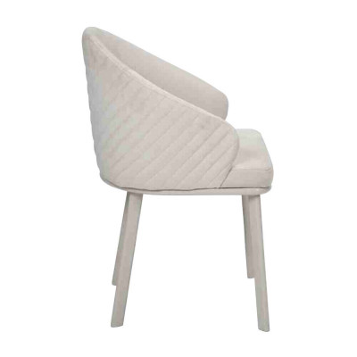 Weißer Esszimmerstuhl Designer Polsterstuhl Textil Moderne Küchenstühle