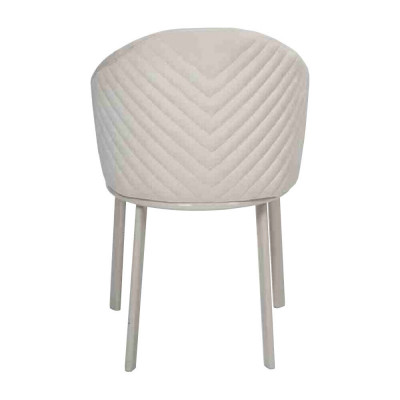 Weißer Esszimmerstuhl Designer Polsterstuhl Textil Moderne Küchenstühle
