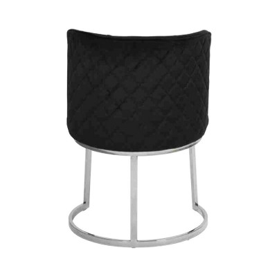 Schwarzer Designer Stuhl Edelstahlfuß Stuhl Moderne Esszimmerstühle Neu