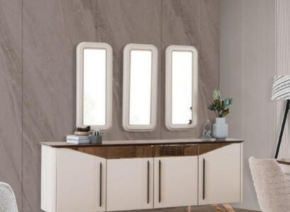 Sideboard Anrichte Kommode Schrank Beige Holz Holzschrank Esszimmer