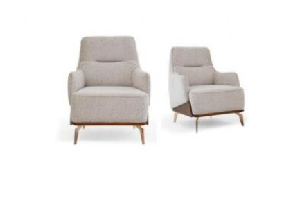 Sessel Ohrensessel Stoffsessel Stoff Beige Sitzer Einsitzer Wohnzimmer