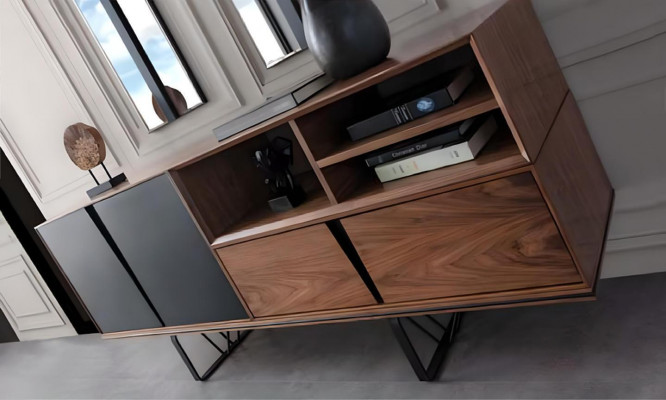 Holzschrank Kommode Sideboard Schrank Anrichte Braun Holz Esszimmer