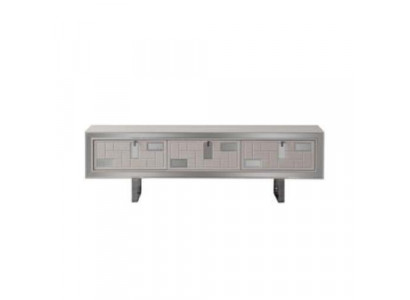 Sideboard TV Ständer RTV Lowboard Wohnwand Holz Weiß Möbel Wohnzimmer
