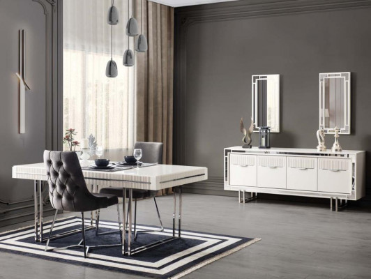 Anrichte Sideboard Weiß Schrank Kommode Holzschrank Holz Esszimmer