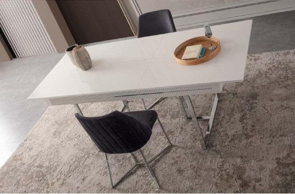 Moderne Esszimmertisch Esstisch Tisch Esszimmer Ausziehbar Holz Weiß