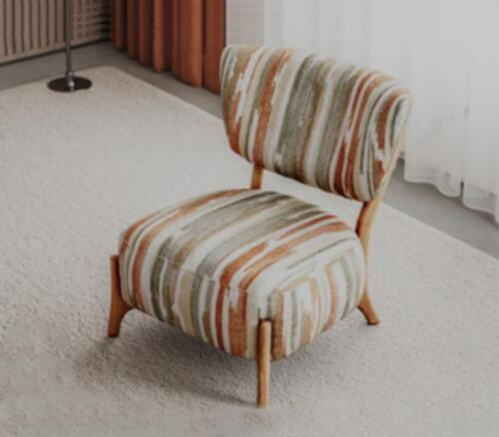 Textil Sessel 1 Sitzer Sofa Polster Mehrfarbig Sessel Luxus Modern neu