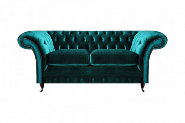 Chesterfield Design Grün Sofa Zweisitzer Sofa Einrichtung Polstermöbel