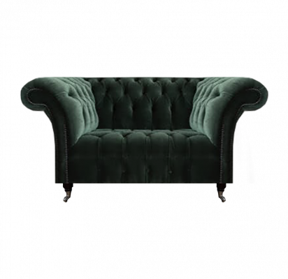 Luxus Schwarz Zweisitzer Sofa Couch Wohnzimmer Polstermöbel Neu Chesterfield
