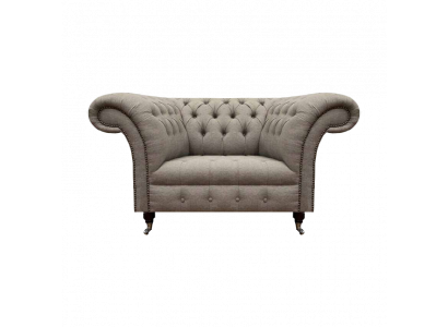 Wohnzimmer Neu Luxus Sessel Chesterfield Grau Polstermöbel Textil Möbel