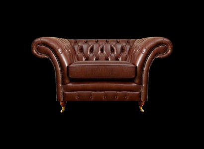Wohnzimmer Sessel Braun Chesterfield Einrichtung Couch Polstersitz Neu