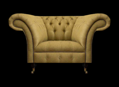 Sessel Textil Einrichtung Luxus Polstersessel Chesterfield Wohnzimmer Neu