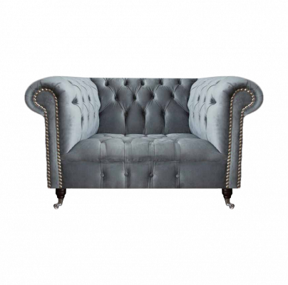 Wohnzimmer Grau Sessel Chesterfield Polster Sitz Möbel Neu Textil