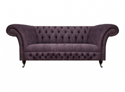 Chesterfield Sofa Zweisitzer Wohnzimmer Couch Luxus Polster Stoff Textil