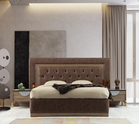 Perfekte Schlafzimmer Set 4tlg. Bett 2x Nachttische Schminktisch mit Spiegel