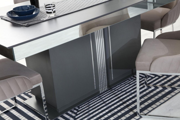 Designer Esszimmer Möbel Luxuriöser Esstisch Stühle Sideboard 7tlg Set