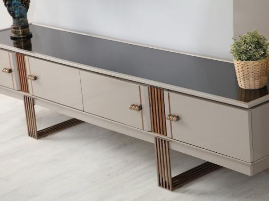 Stilvoll Esszimmer Set aus Esstisch+4x Stühle+Anrichte+Sideboard 7tlg
