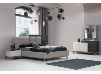 Exklusives Schlafzimmer Set Stilvolles Polsterbett Schminktisch 4tlg
