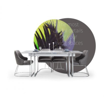 Stilvoll Esszimmer Set Besteht aus Esstisch+4x Stühle Weiße Farbe 5tlg.
