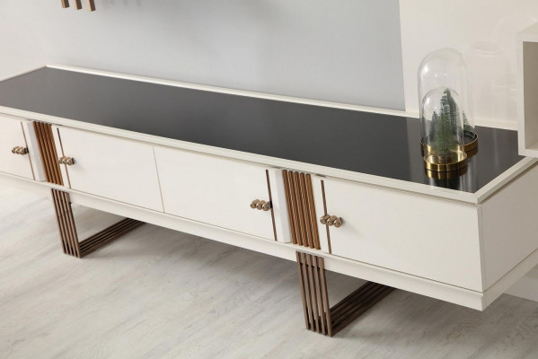 Esszimmer 6tlg. Set Esstisch Sideboard 4x Stühle Modern Neuheit Design