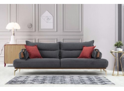 Perfekte 3-Sitzer Sofa Modern Holz Wohnzimmer Möbel Grau farbe Luxus