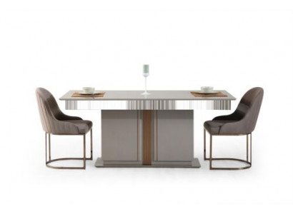 Stilvoll Esszimmer Set Besteht aus Esstisch+4x Stühle Beige Farbe 5tlg.