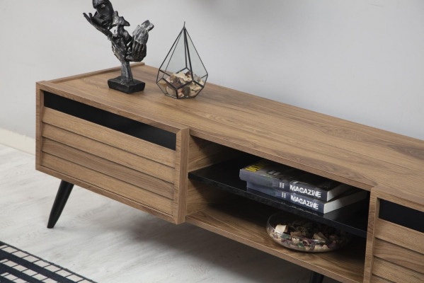 Exklusive Wohnzimmer Set TV-Lowboard und Sessel Luxus Design neu 2tlg