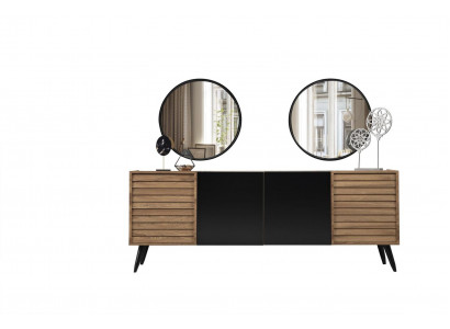 Exklusive Esszimmer Luxuriös Möbel Anrichte Braun farbe Stilvoll neu