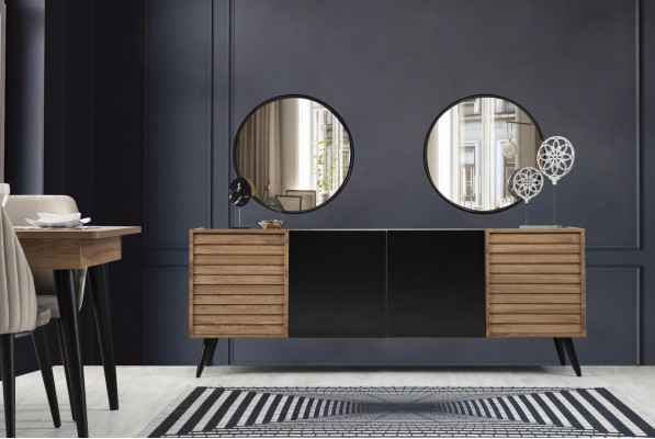 Exklusive Esszimmer Luxuriös Möbel Anrichte Braun farbe Stilvoll neu