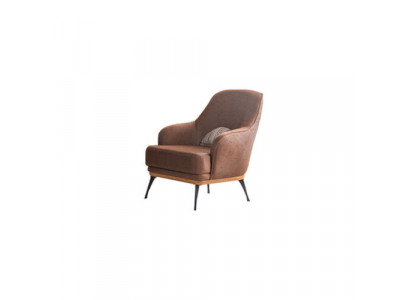 Gemütlicher Designer-Sessel aus Braunem Stoff für das Wohnzimmer Neu
