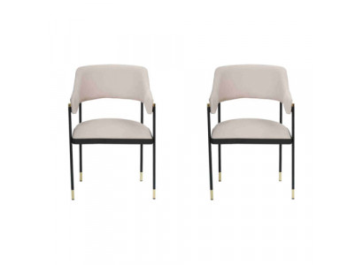 Stuhl Esszimmerstuhl 2x Stühle Weiße Küchenstuhl Lehnstuhl Luxus Modern