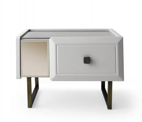 Graue Schlafzimmer Möbel Designer Doppelbett Holz Nachttische 3tlg Set