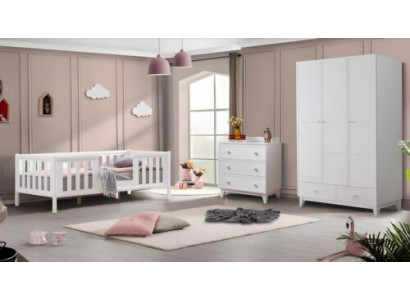 Kinderzimmer 2tlg Schlafzimmer Möbel Komplettzimmer Jugendzimmer Weiß
