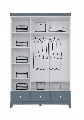 Modern Kinderzimmer Set Kinderbett Kleiderschrank Kommode Schlafzimmer Neu