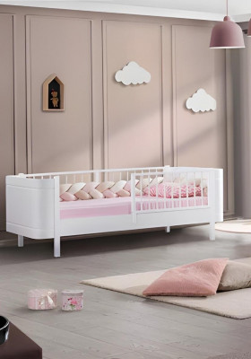 Modern Jugendzimmer Kinderzimmer Weiß Set luxuriöse Bett Kleiderschrank
