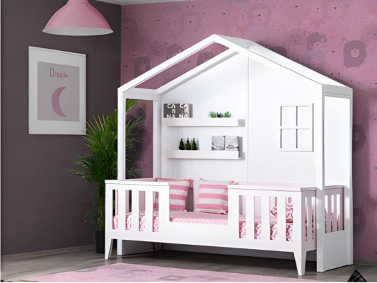 Modern Mehrfarbig Kinderzimmer Garnitur Kinderbett mit Schreibtisch neu