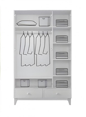 Schlafzimmer Design Kleiderschrank Möbel Jugendzimmer Schrank Holz Neu