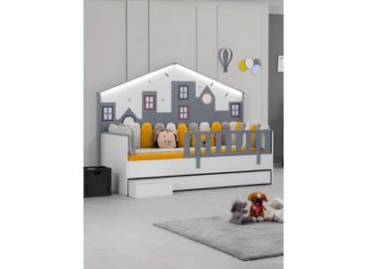 Bettrahmen Kinderbett Bett Kinderzimmer Kinderzimmermöbel Helles Holz