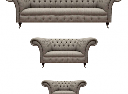 Sofagarnitur 3tlg Polstermöbel Dreisitzer Sofa Viersitzer Möbel Chesterfield