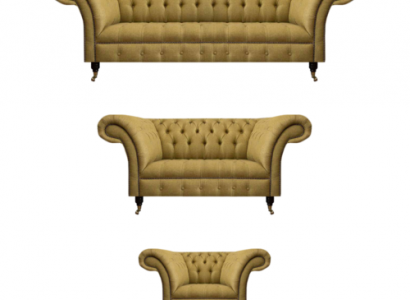 Wohnzimmer Gelb Sofagarnitur 3tlg Luxus Sofas Set Polster Sitz Neu Chesterfield