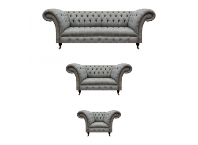 Chesterfield Sofagarnitur 3tlg Polstermöbel Wohnzimmer Luxus Sitz Einrichtung