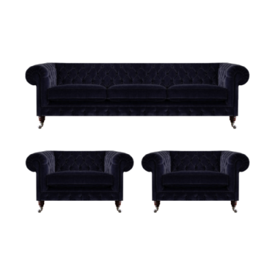 Luxus Sofagarnitur Wohnzimmer 3tlg Set Einrichtung Polstermöbel Chesterfield
