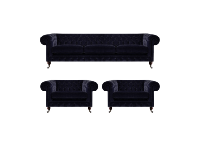 Luxus Sofagarnitur Wohnzimmer 3tlg Set Einrichtung Polstermöbel Chesterfield