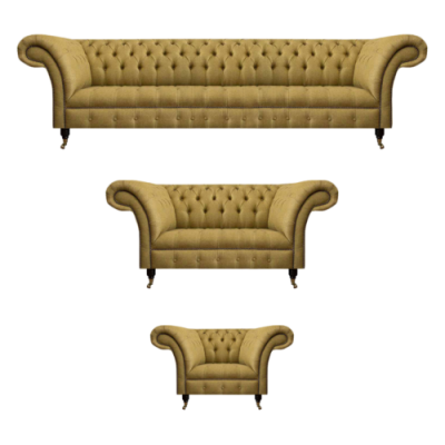 Sofagarnitur Komplett 3tlg Wohnzimmer Chesterfield Sofas Couch Textil Sessel