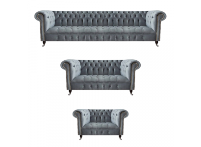 Wohnzimmer Chesterfield Möbel Sofagarnitur 3tlg Neu Luxus Einrichtung