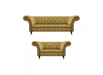 Luxus Möbel Sofagarnitur Couch Sofa Polster Set Garnitur Chesterfield