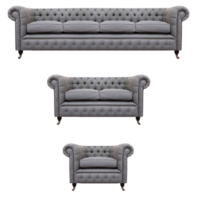 Sofagarnitur Stoff Textil Polstersofa Chesterfield Wohnzimmer Neu Design