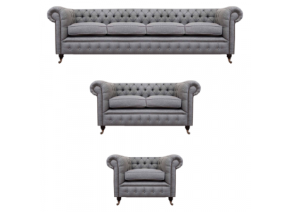 Sofagarnitur Stoff Textil Polstersofa Chesterfield Wohnzimmer Neu Design