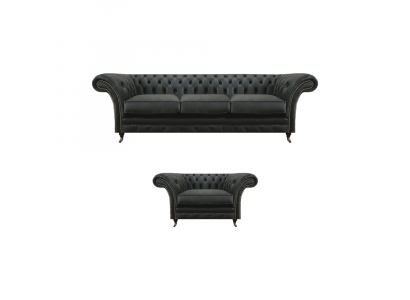 Dreisitzer Sofa Modern Sessel Wohnzimmer Chesterfield Polsteritz Einrichtung