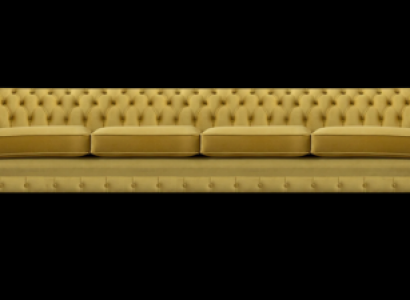 Viersitzer Sofa Couch Gelb Möbel Wohnzimmer Polstermöbel Chesterfield Neu